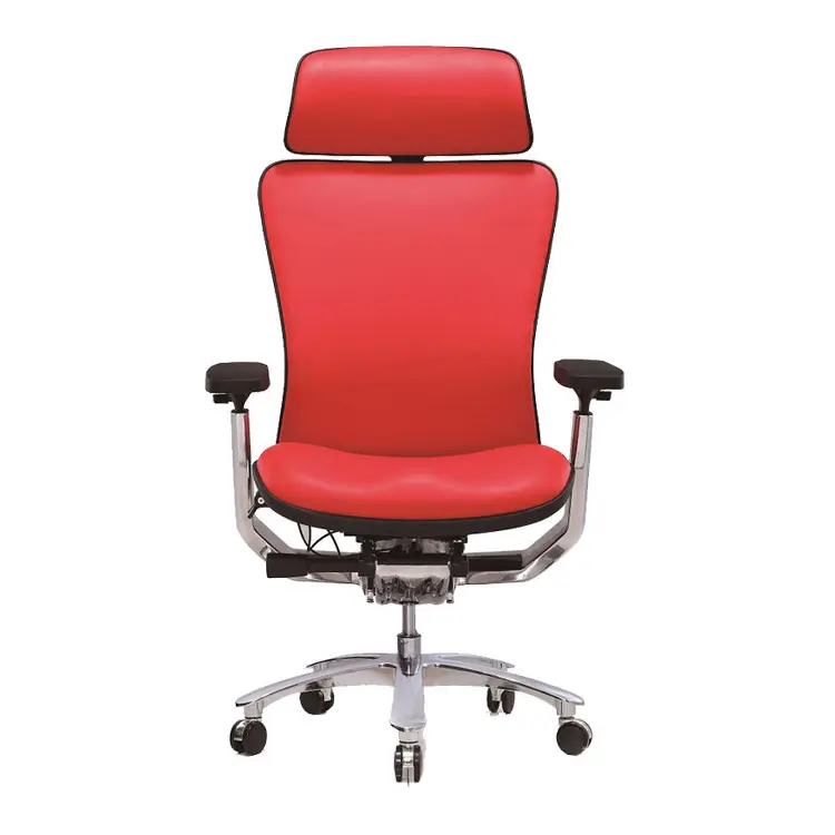 Современный роскошный высококачественный роскошный красный кожаный стул руководителя