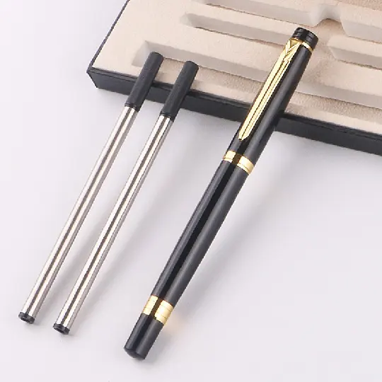 Индивидуальные высококачественные металлические гелевые ручки для школы и офиса с подарочной коробкой