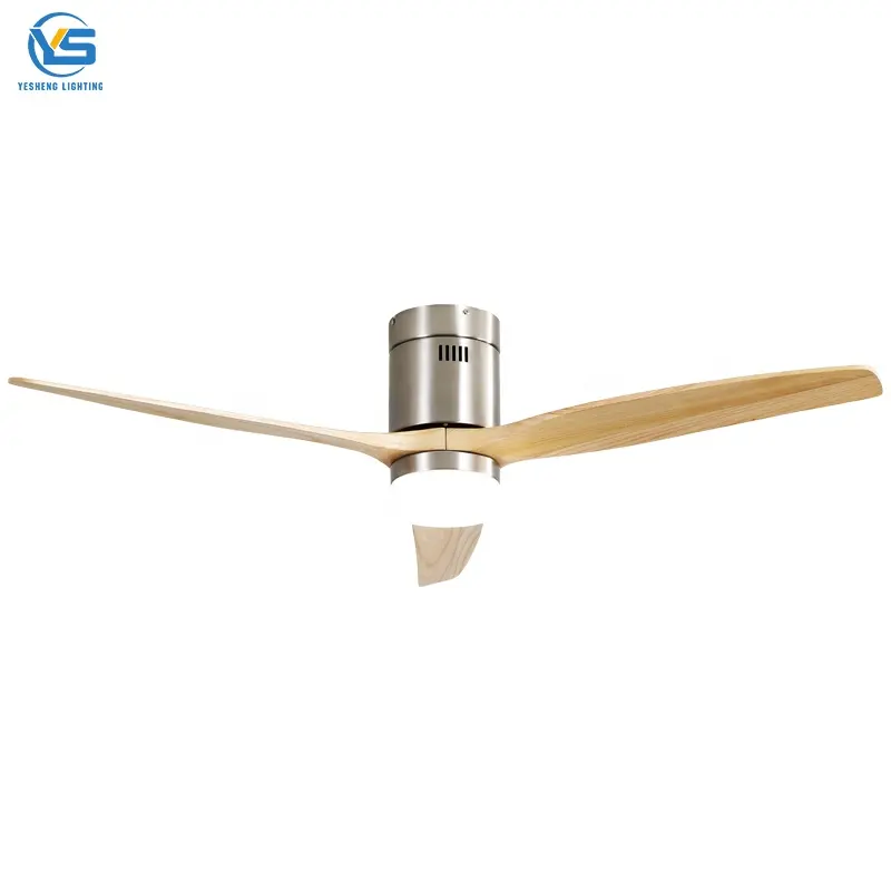 Reversible DC 3 wood blades Ventilador de Techo with Remote control 6 speed 18W 132 D