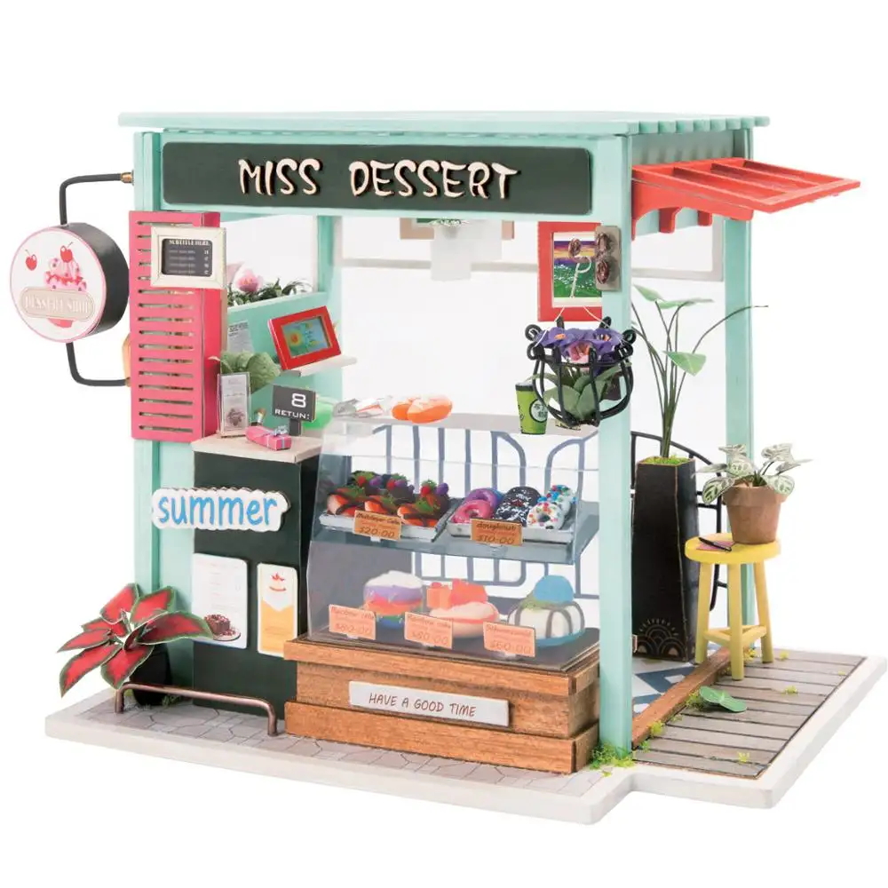 Robotime New wholesale toys DIY wooden doll house , miniature doll house wooden toys and DIY miniature house toys