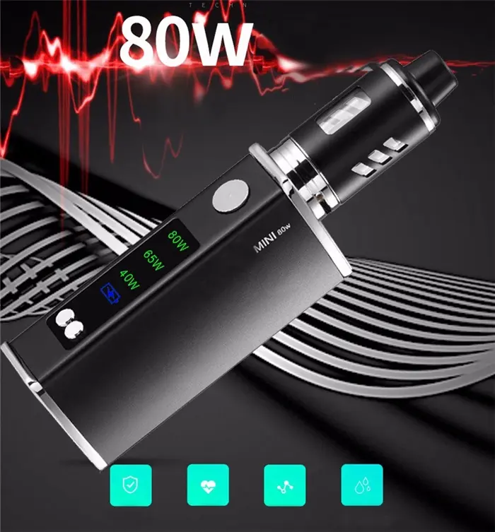 2019 hot sell UK rechargeable battery vape mod 80w e cigarette big vapor wholesale