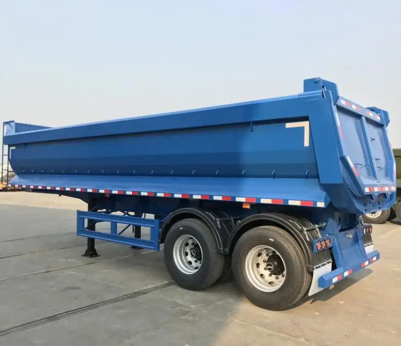 Three Axles Stone Tipper Front Lifting Semi Dump Trailer side dump trailer For Sale