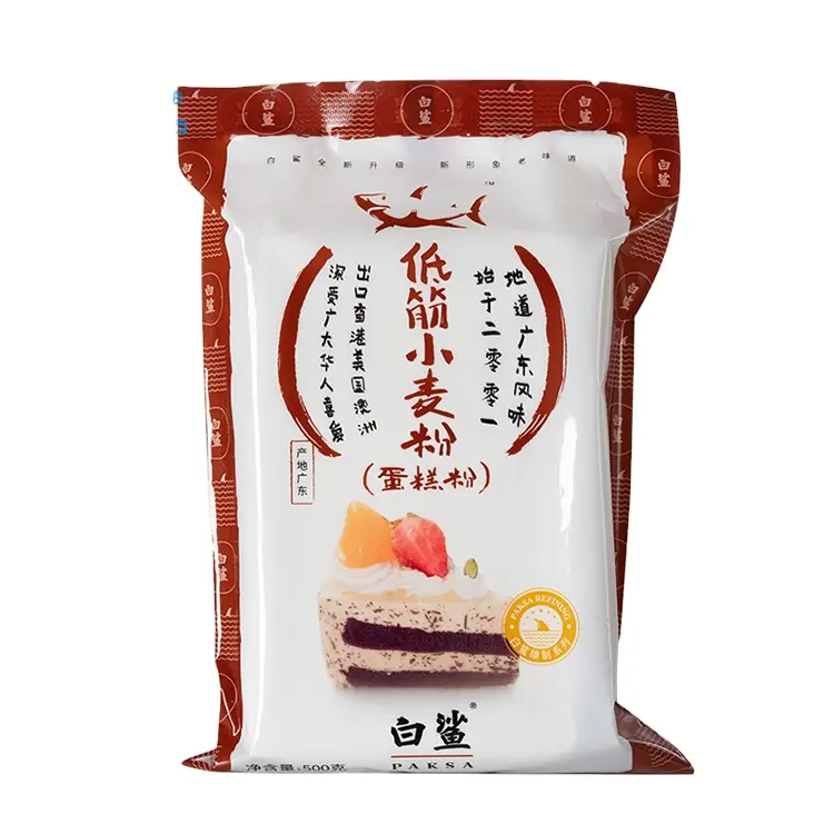 Xingwang BP317 Low gluten premix wheat flour powder making soft and delicious cakes 500g * 20 bags per carton Baisha FOB Shenzhe