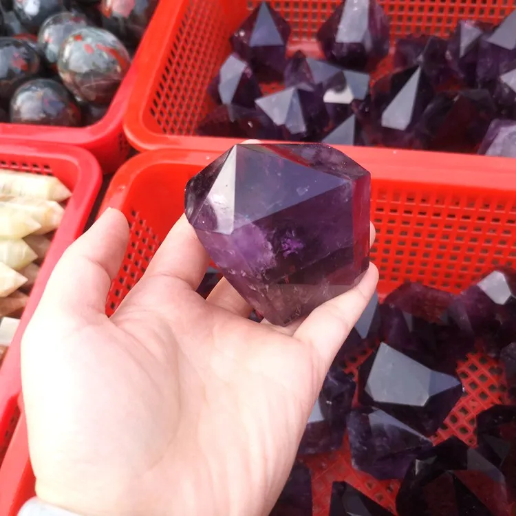 Оптовая продажа, натуральные Аметистовые кварцевые кристаллы, необработанные камни большого размера, Кристальные палочки для лечения украшений