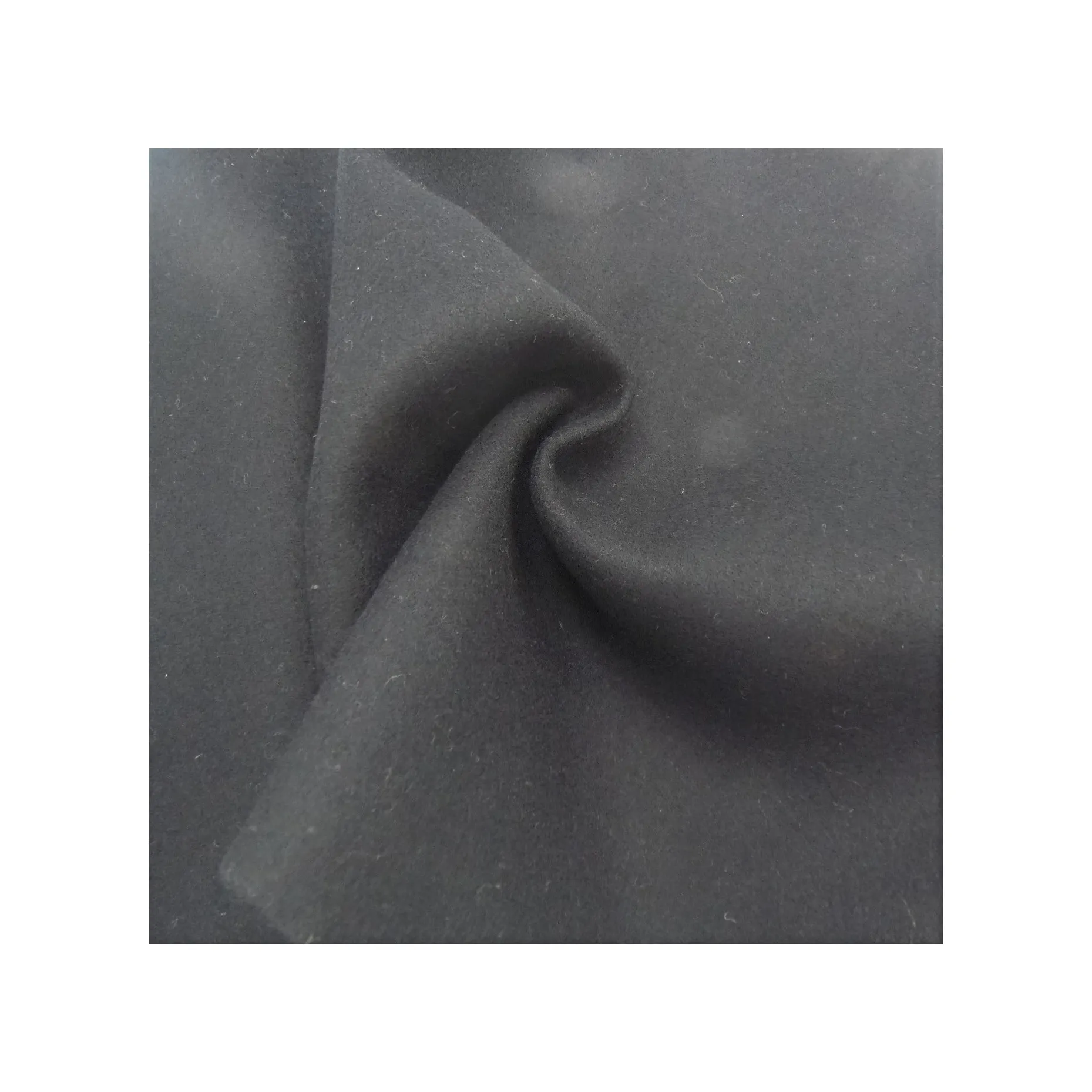 double face melton woolen cloth fabric weight plain dyed color overcoat woven fleece textile for overcoat