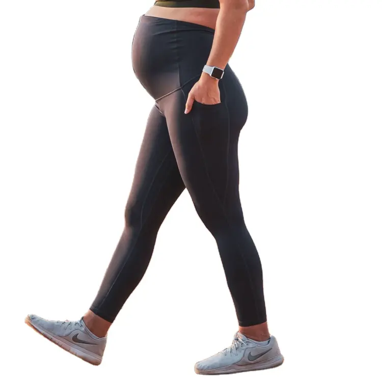 Высокая талия Фитнес женские брюки для беременных живота поддержки Pregnance Мягкий Йога штаны компрессионные колготки