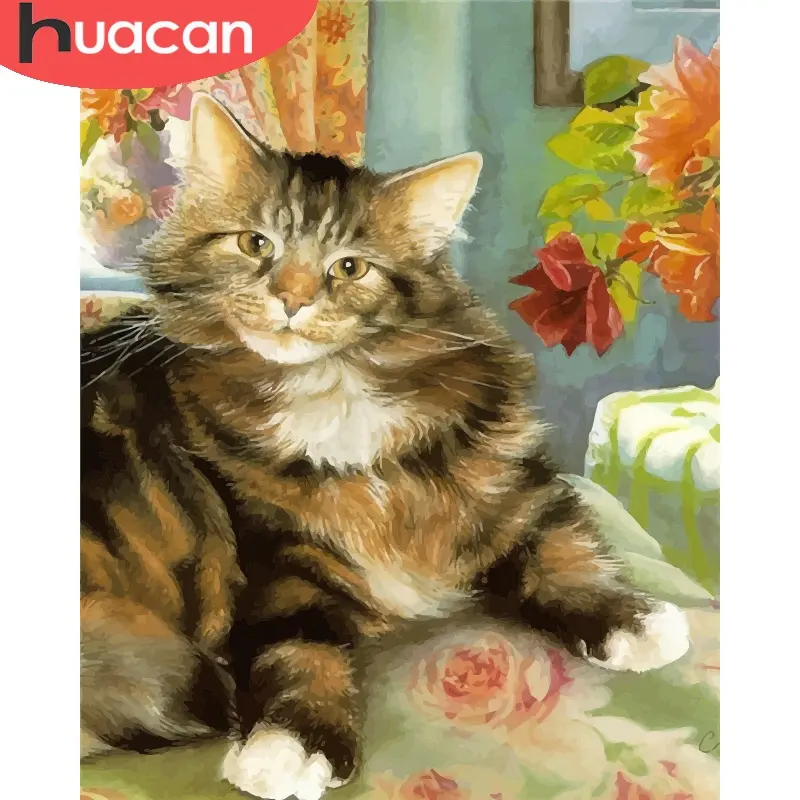 Картина маслом по номерам «Кошка»