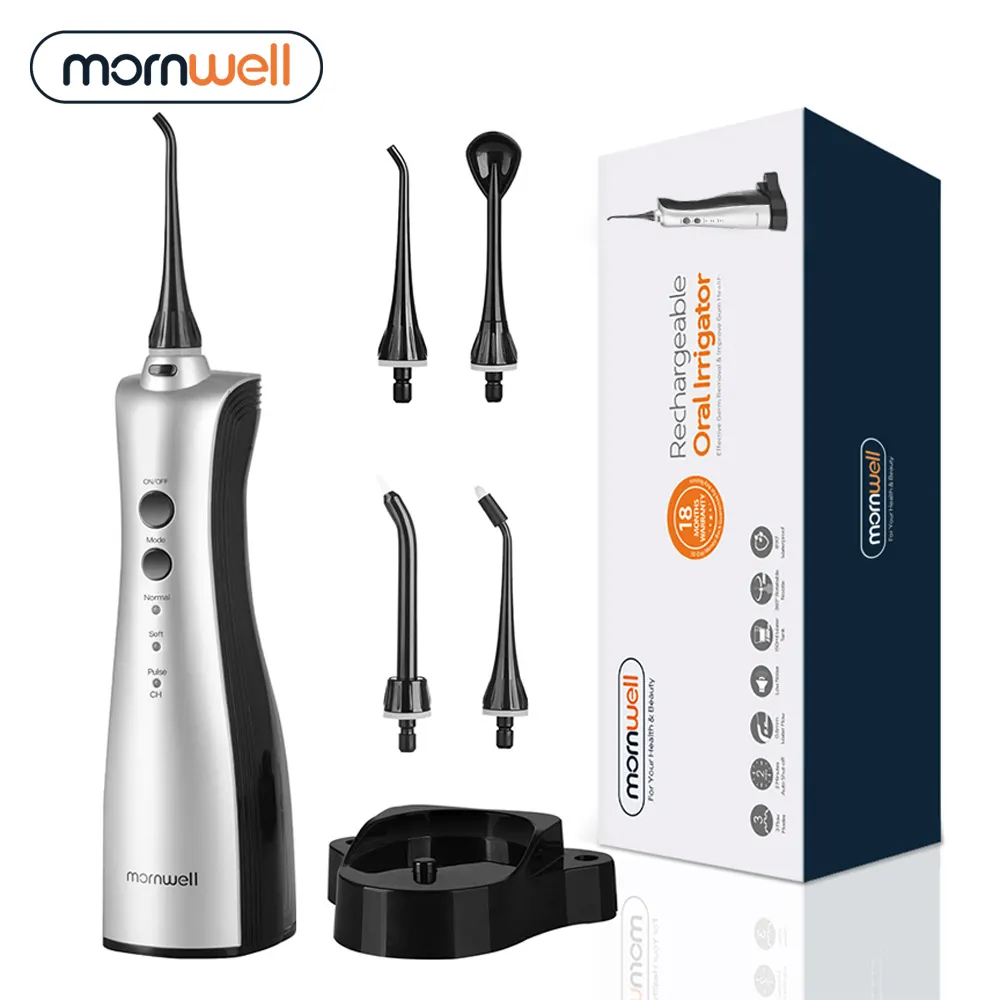 Mornwell 150ML Oral Irrigator Rechargeable Water Flosser Teeth Clean Portable Dental Water Jet Inductive Charging