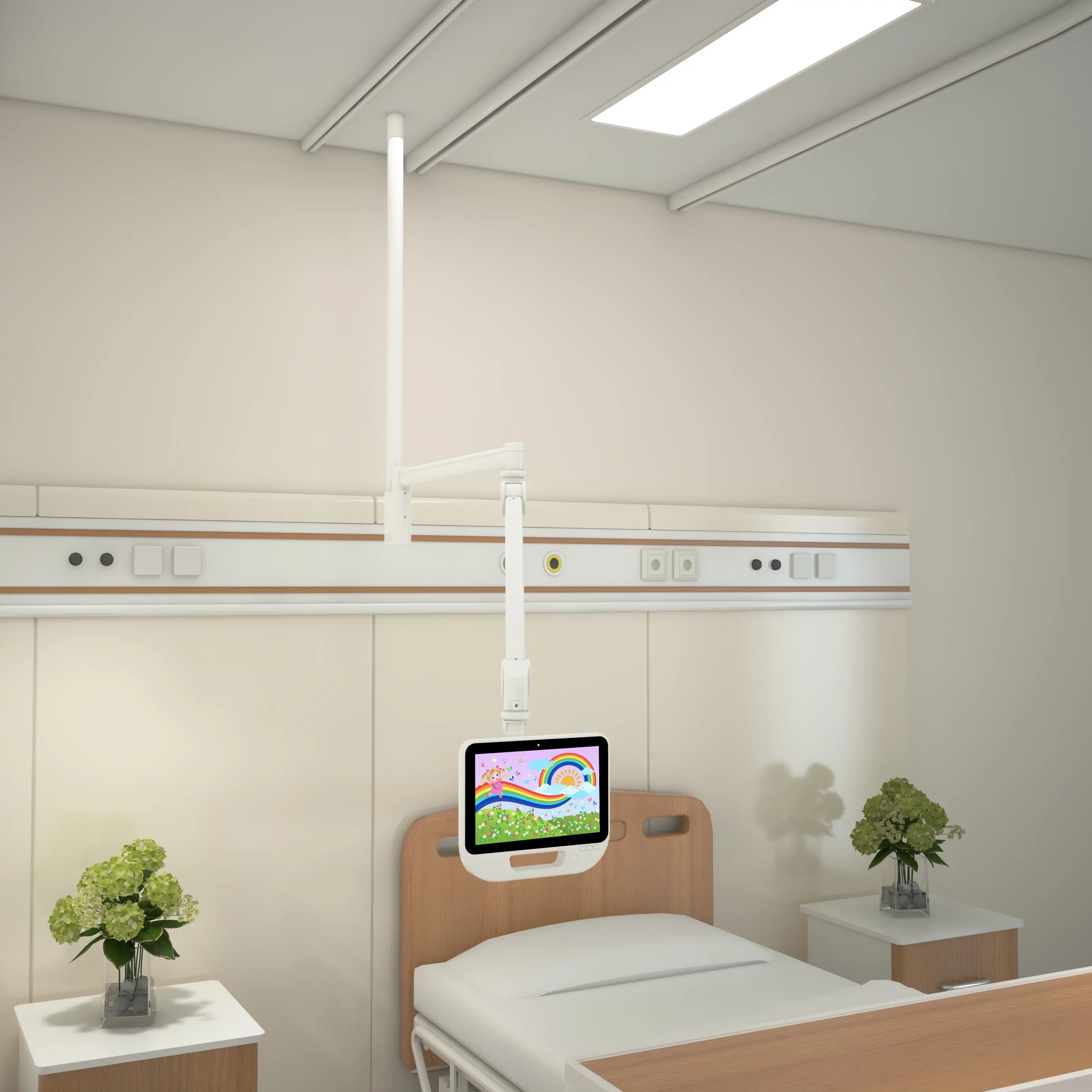 Hospital Medical Ceiling Mounted Monitor Mount Long Arm Mount