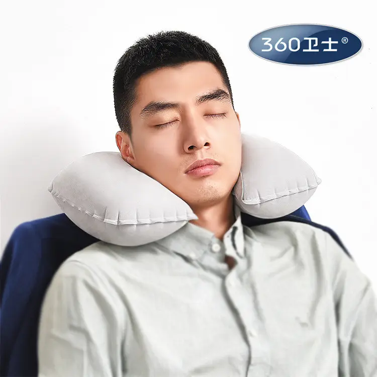 Оптовая продажа, Лидер продаж, надувная подушка U-образной формы для путешествий, портативная надувная подушка для отдыха на шее