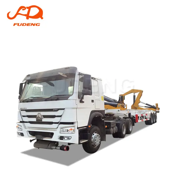 high quality 3 axles 4 axles 40ft container side lifting trailer side loader lifter truck with 37t lift capacity for sale