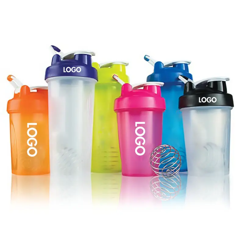 Wholesale Customized Logo Sports Blender Gym Shake Drink Plastic Shaker Bottle, 600ML Sport Water Bottle