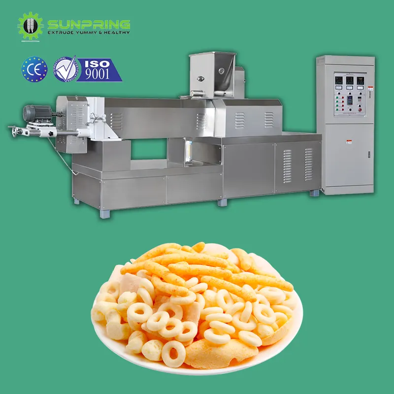 SUNPRING extruder machine snack extrusion machines for snacks Maize extruder puffed snack food extruder machine