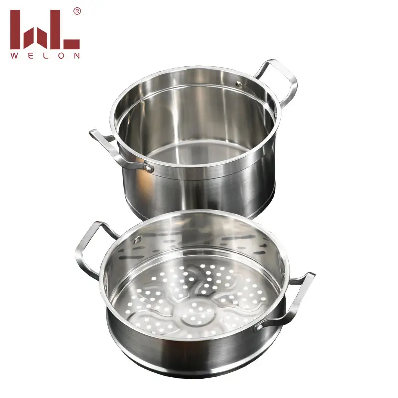 Glass Steamer Pot High Quality 3-Tier Stainless Steel 304 Steamer Pot Big Capacity Kitchen Pots Cooking Steamer With Glass Lid