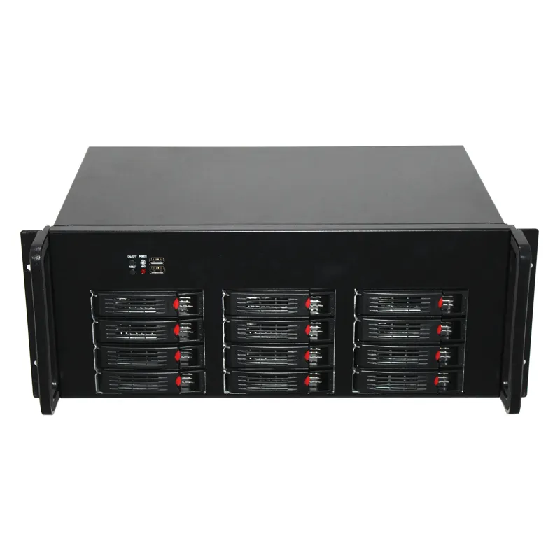 Nas case 4U 19inch Rackmount 12bay hotswap server storage case cctv storage server