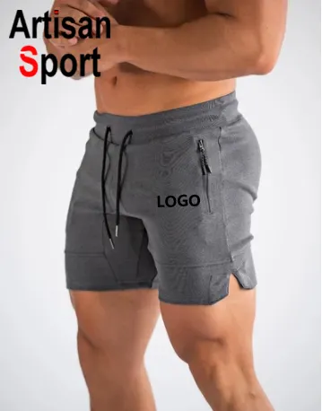 Создай свой для спортивного зала фитнес комплекты летние шорты для мужчин из хлопка с принтом и вышивкой логотипа клиента Короткие штаны пляжные шорты для мужчин по колено