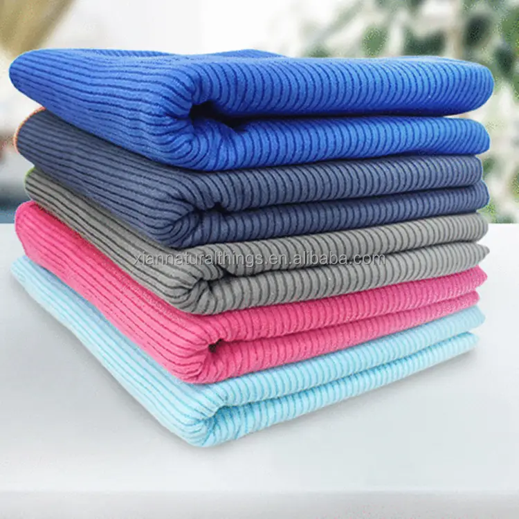 Индивидуальные полосатые спортивные полотенца из микрофибры замшевые полотенца с принтом пляжное полотенце с сетчатой сумкой