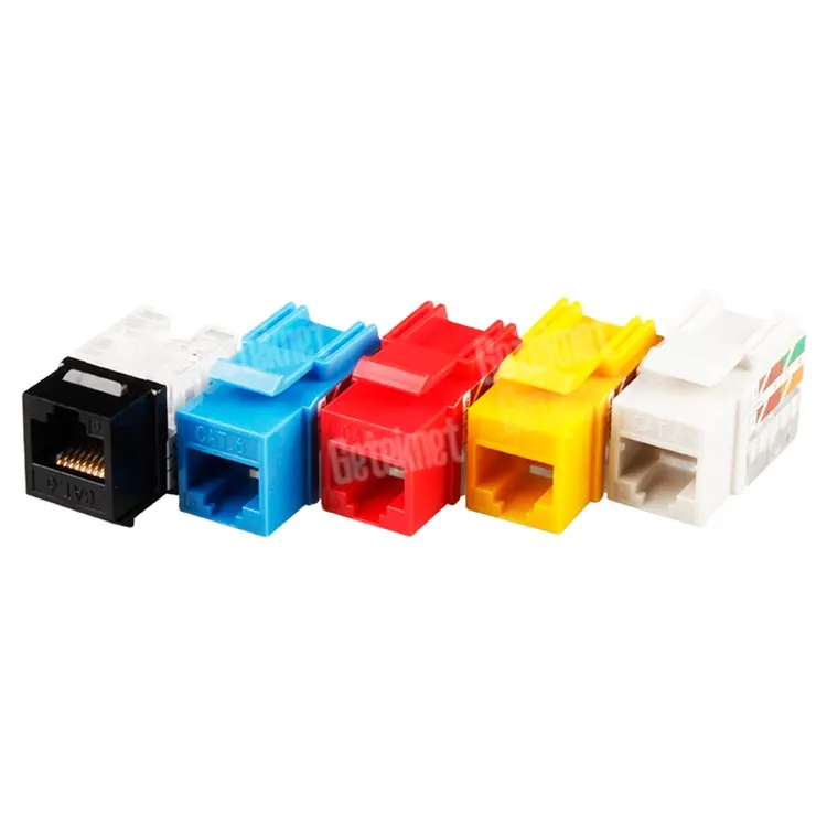 10 pack RJ45 Cat6 keystone jack coupler module connector UTP 8P8C RJ45 fiber patch panel Network Coupler Ethernet Wall RJ45 jack