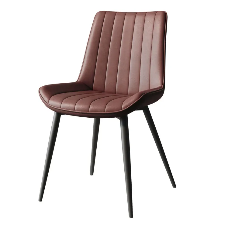 Модные Nordic дизайн Крытый Бар Ресторан монохромный сиденье синтетического из свиной кожи мягкая обеденный стул с ногами бука