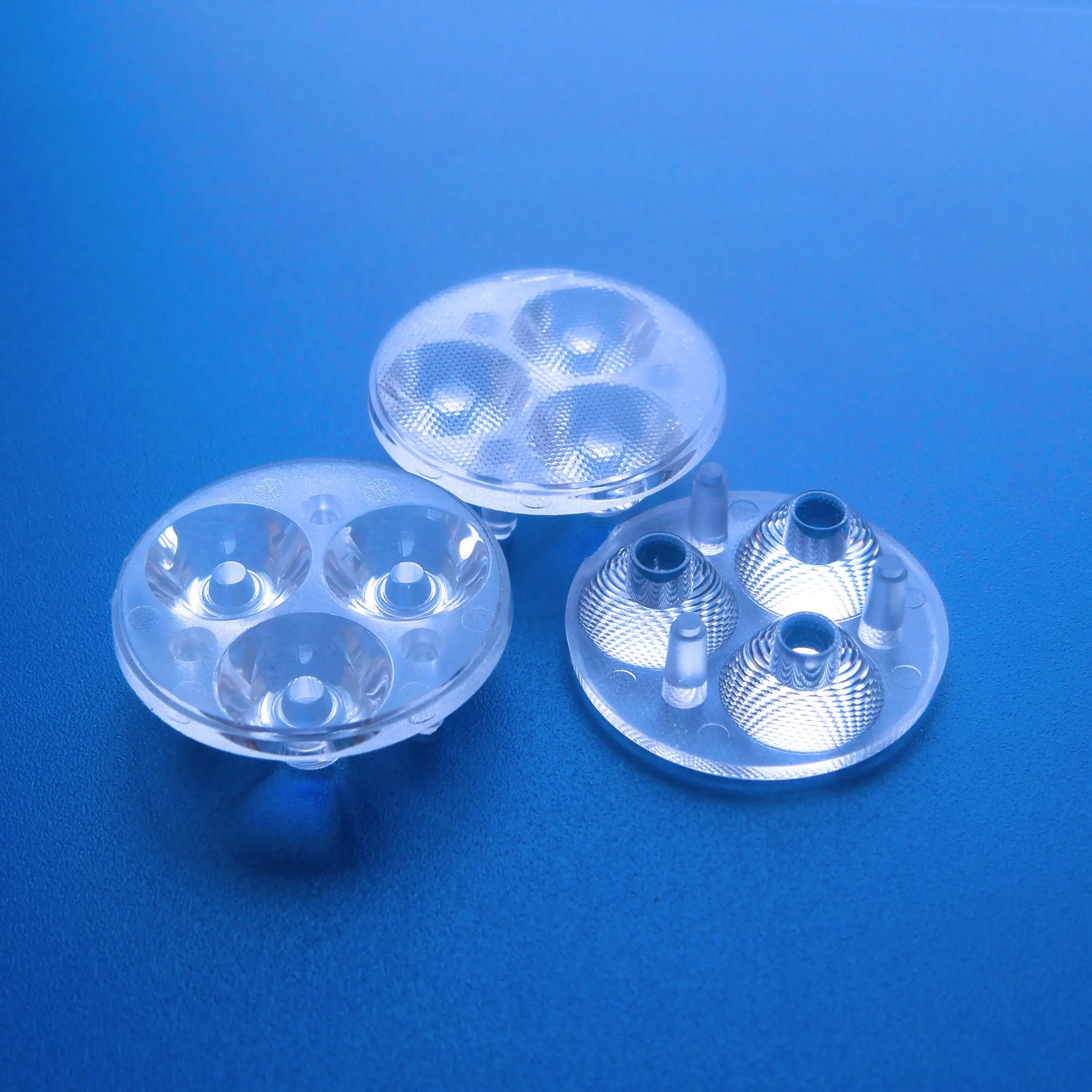 High quality 23mm 3IN1 multi LED lens 10/15/30/38/45/60/75/90 degree for 2525 3030 3535 XPE OSLON LEDs HX-C23x3 Series lens