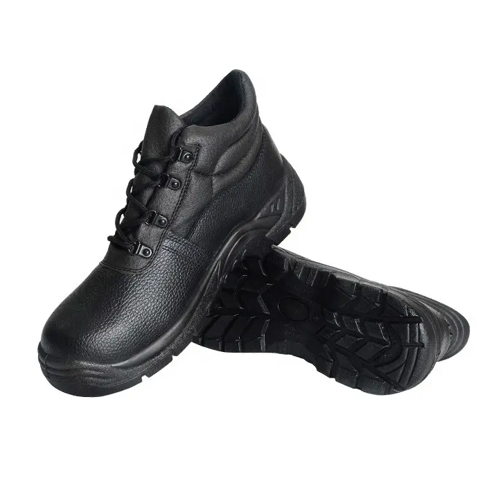 GOTAN Steel Toe Safety Shoes Anti-smash Insulate Black Leather Puncture Proof Functional Work Shoes Boots