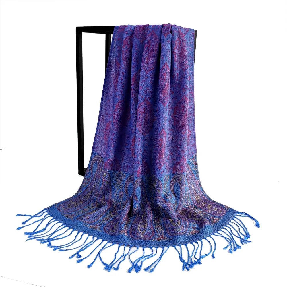 Жаккардовая шаль из пашмины, шарф, женский хиджаб