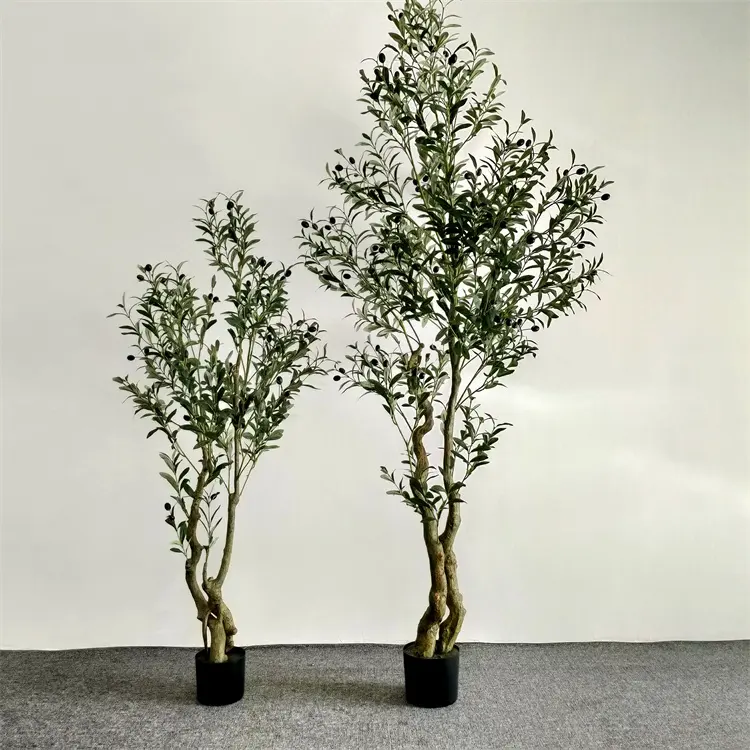 High Quality Artificial Faux Olives Plant Silk Indoor Decoration Artificial Olive Tree