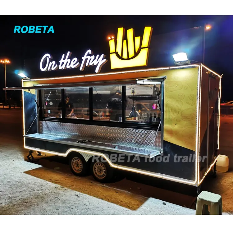 Мобильная хот-дог тележка уличная кофе еда грузовик контейнер США мобильный фритюрница прицеп для еды передвижная Кофейня корзина для продажи