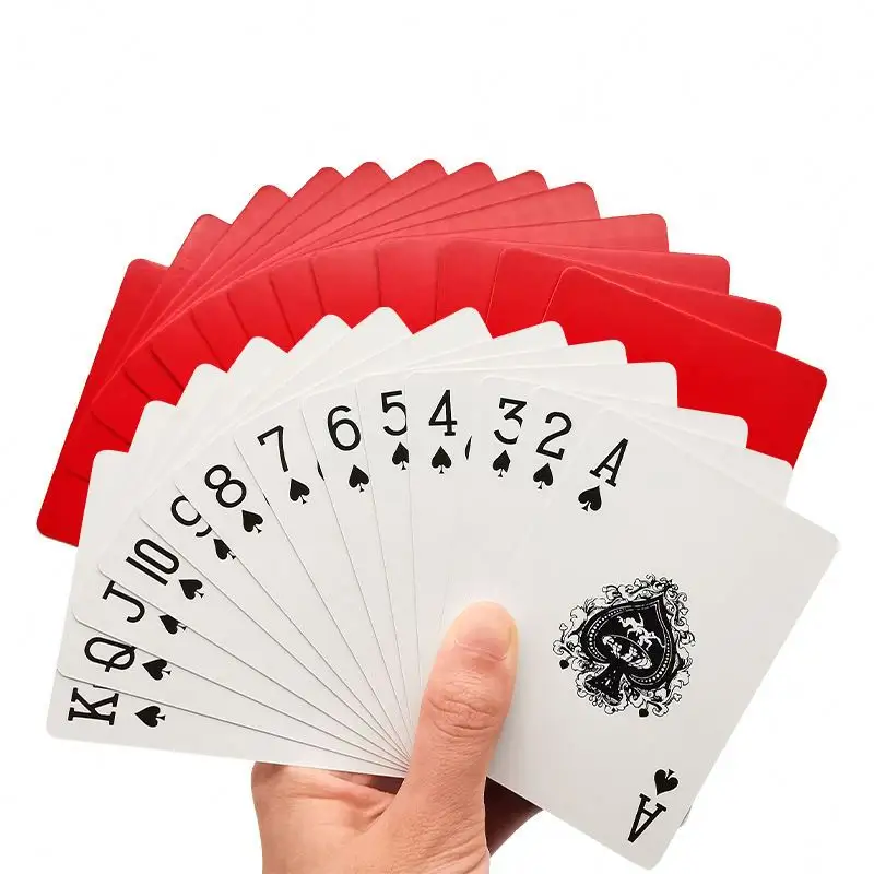 Недорогие покерные карты с индивидуальным принтом, ПВХ покерные карты, 100% водонепроницаемые игральные карты, балотные карты