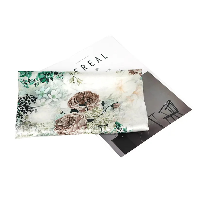 Новая мягкая шелковая атласная ткань YORU с цветочным принтом, оптовая продажа, ткань для одежды с индивидуальным принтом