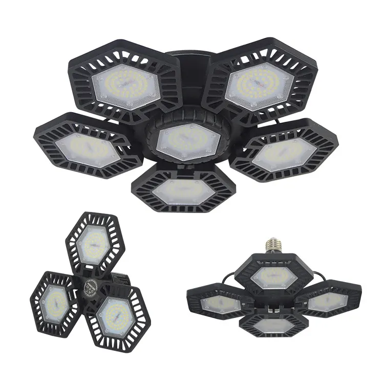 E27/e26 Bulb High Bay Adjustable Trilights 60w 80w 120w Deformable Led Garage Light