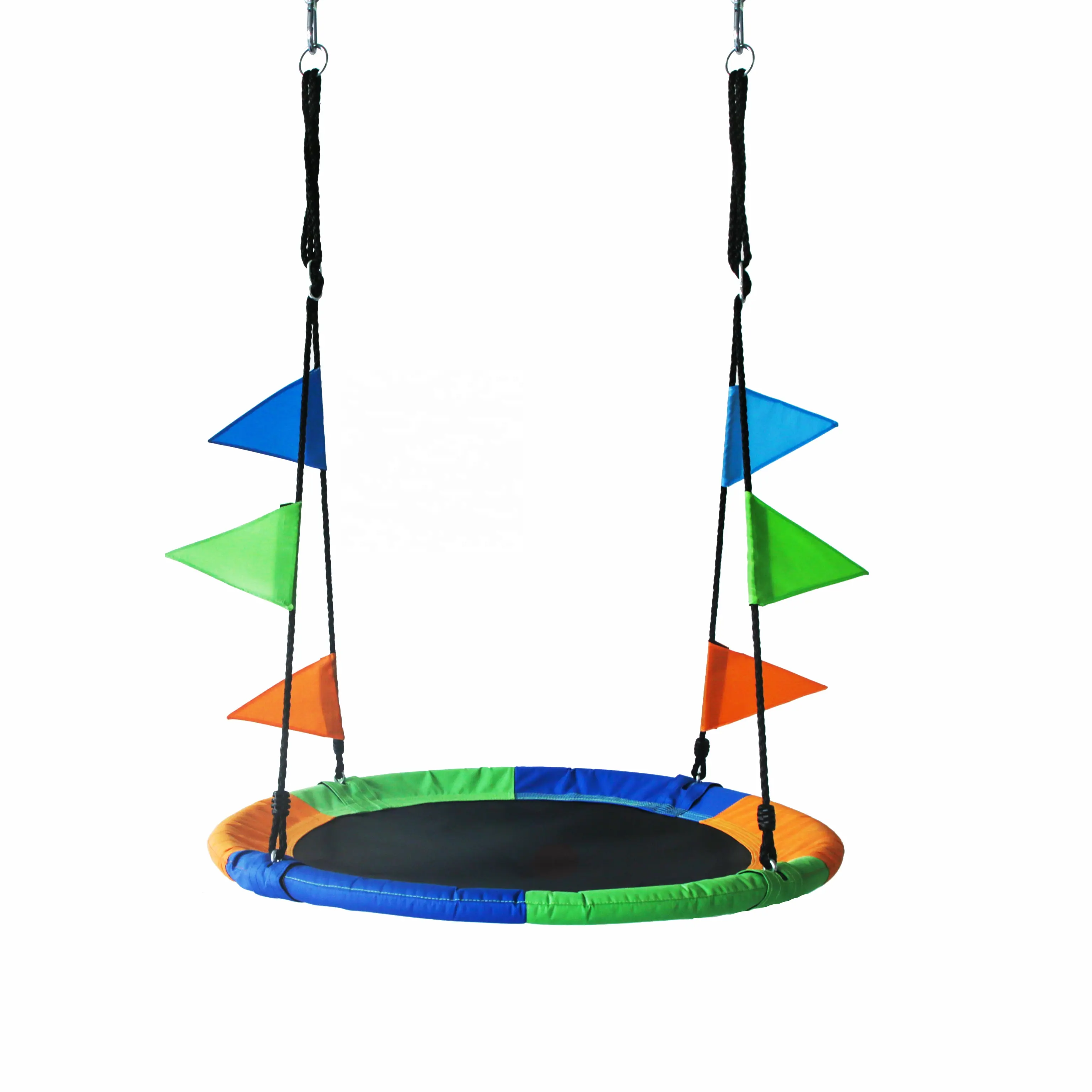 Outdoor Weather Resistant Saucer Swing Waterproof Adjustable Hanging Rope Round Fabric Swing 40 inch
