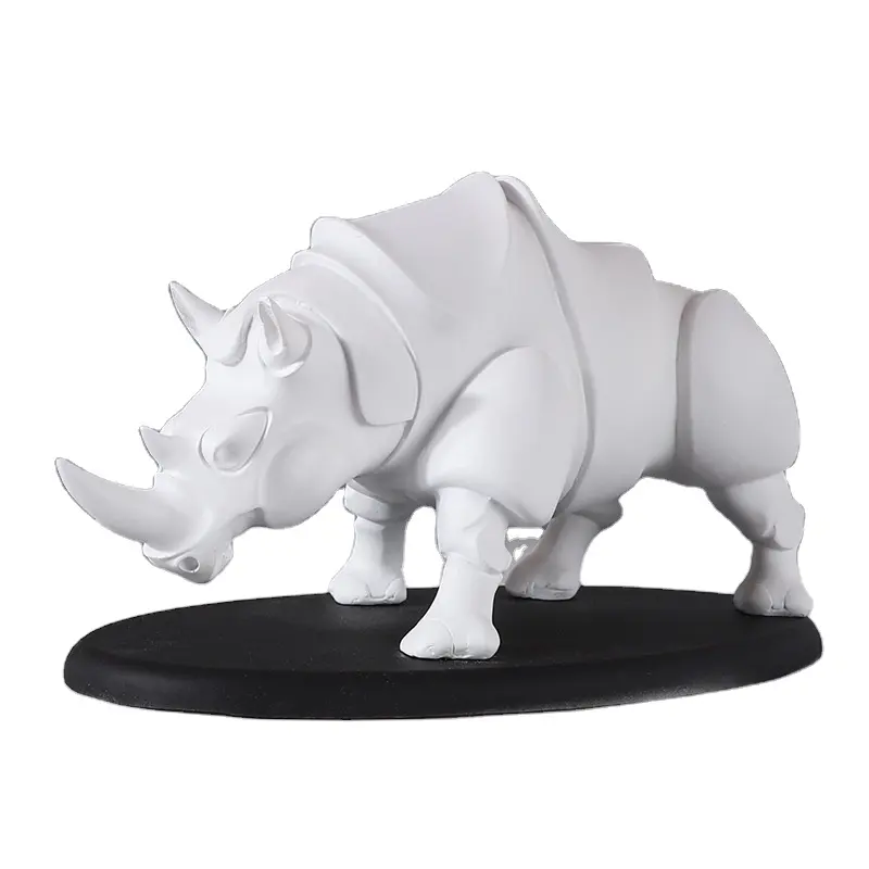 Nordic style living room bedroom INS home accessories rhino resin sculpture