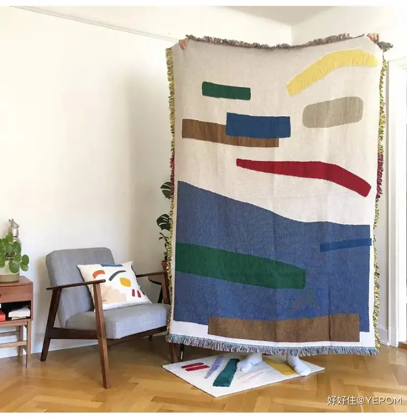 Декоративное повседневное одеяло Ins в скандинавском стиле для гостиной, дивана, гобелен на стену, подвесное гобеленовое одеяло