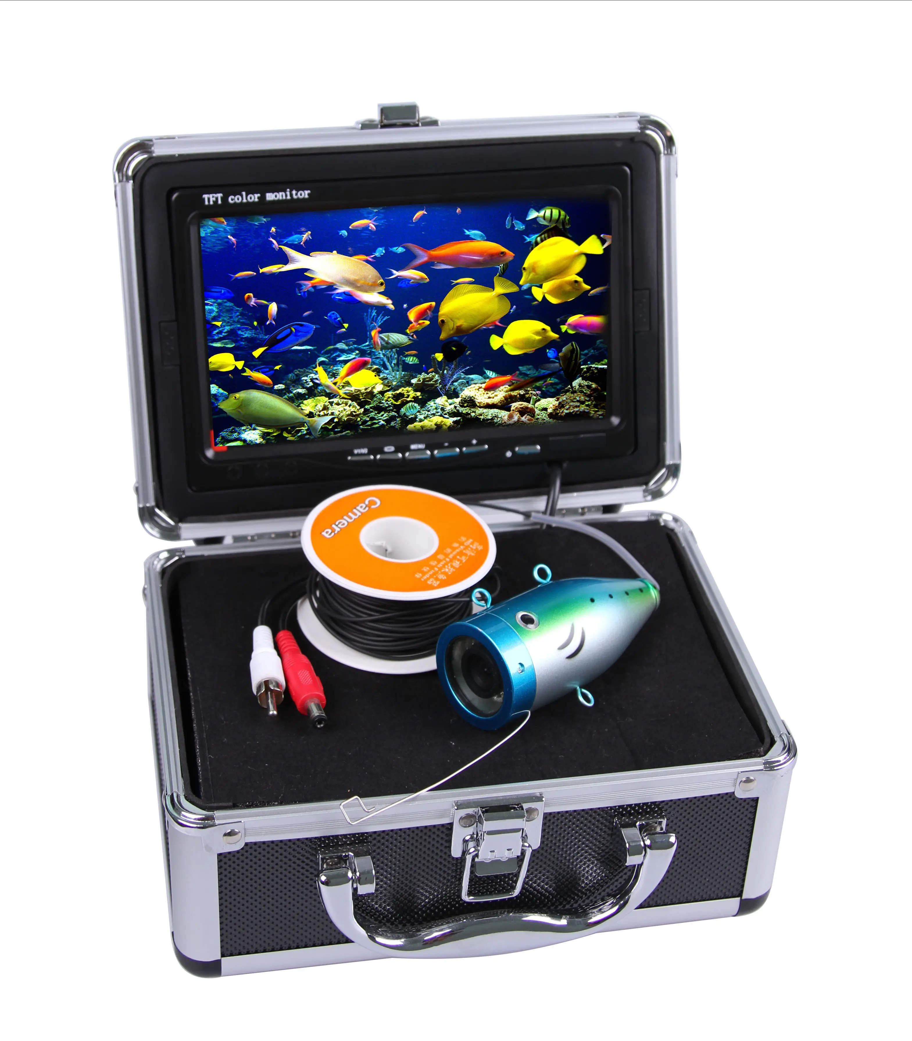 30M Cable Waterproof Fish Finder 7" TFT LCD Monitor Underwater Fishing Video Camera System HD With DVR Function