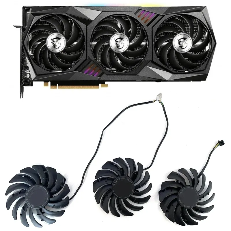 DIY 85 мм PLD09210B12HH 0.4A 4PIN GeForce RTX 3090 GPU вентилятор для MSI GeForce RTX 3080 3070 3060 TI SUPRIM Замена вентилятора охлаждения