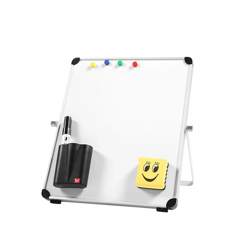 360 degree reversible small desktop mini dry erase portable white board magnetic whiteboard for office