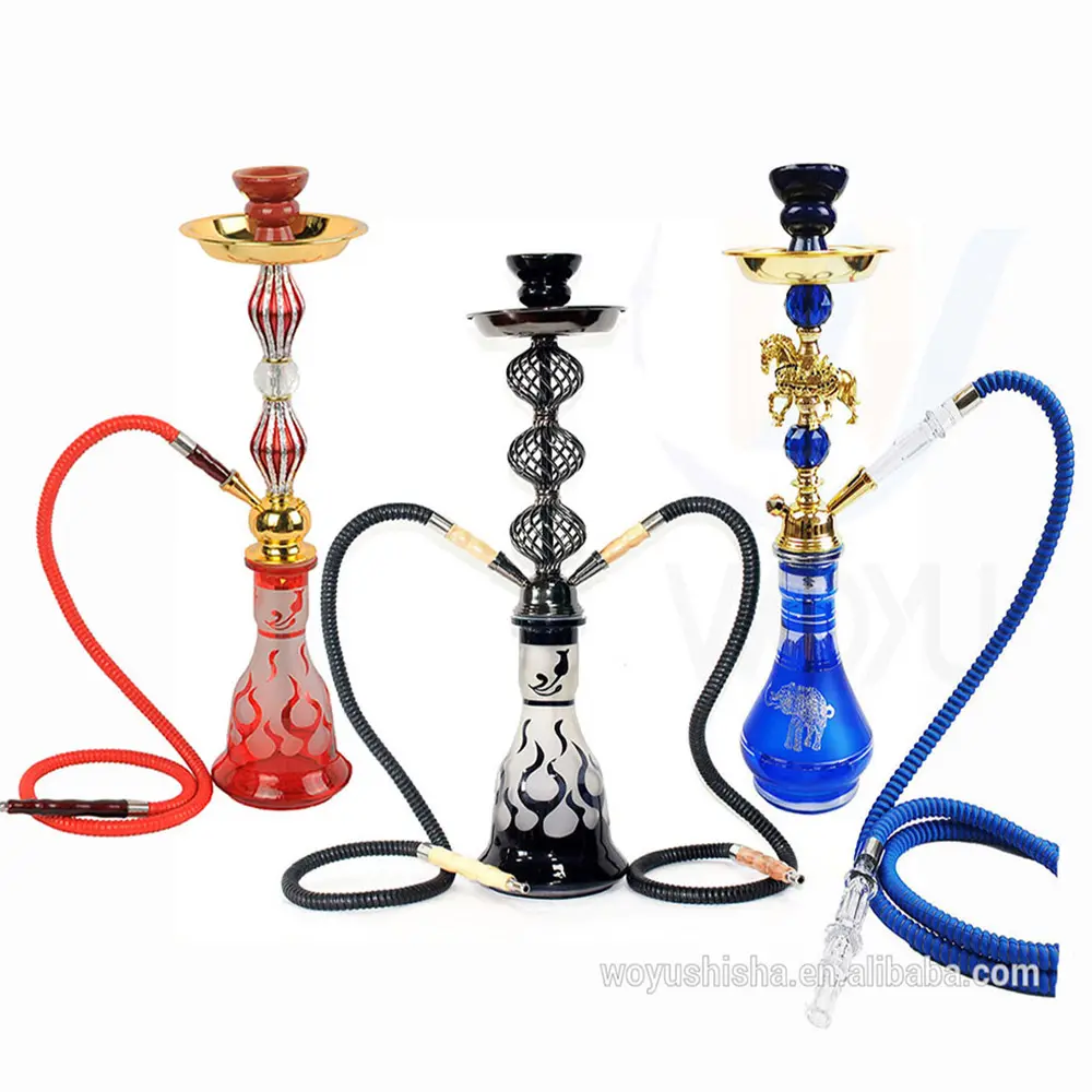 China Woyu horse hookah 2 pipe glass shisha lantern hookah nargile barware eagle hookah animal