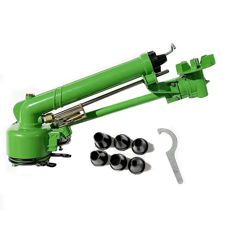 Irrigation Sprinkler System Popular Green Rain Gun Sprinkler With Shoot Radius 20-41m