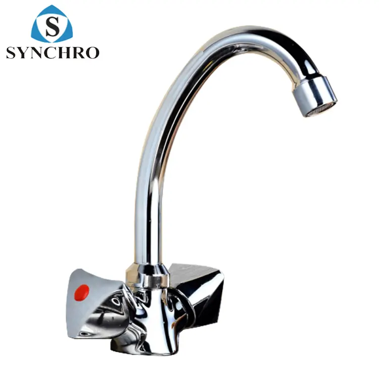 SKL-1915 Hot Sale Brass Double Handle Kitchen Faucet Mixer Water Tap