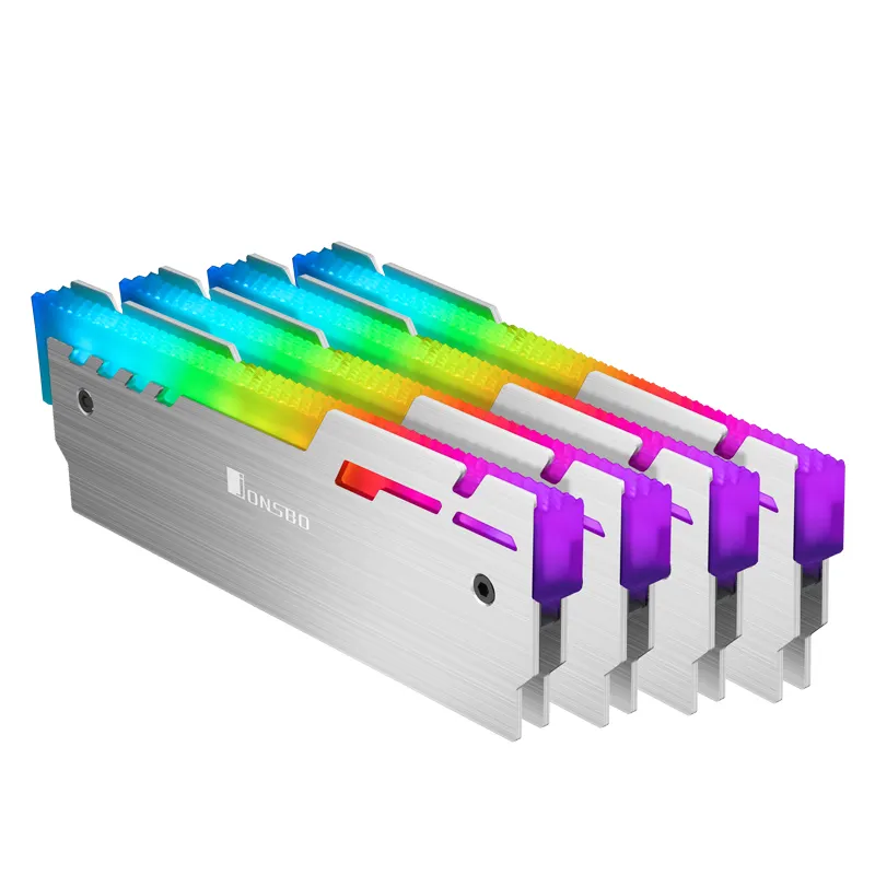 Memory Cooler Glowing Cooling Vest RGB Colorful Light Changes Automatically Aluminum Radiator Desktop RAM Heatsink