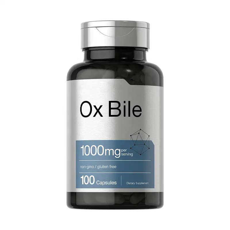 Новое поступление, OEM, Лидер продаж, капсулы Ox Bile 1000 мг, 100 капсул и пищеварительные ферменты, добавка для взрослых