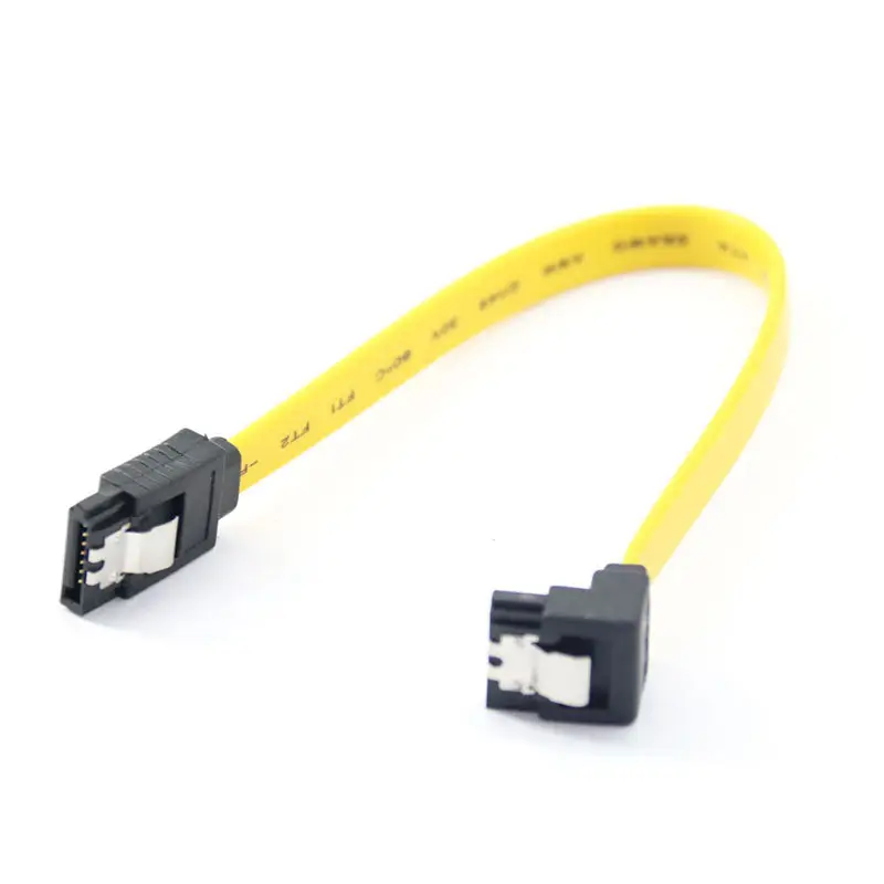 SATA III 6.0 Gbps Cable with Locking Latch straight and 90-Degree Plug