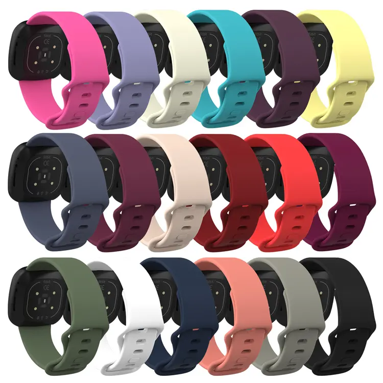 Резиновый силиконовый ремешок на запястье для Fitbit Versa 3 Sense Sport Smart Watch band