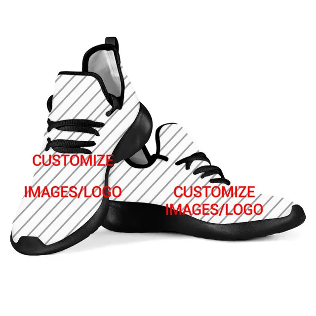Customized Printed Sneakers Men's Flat Shoes Lightweight Comfortable Breathable Walking Sport Shoes Footwear For Men Women
