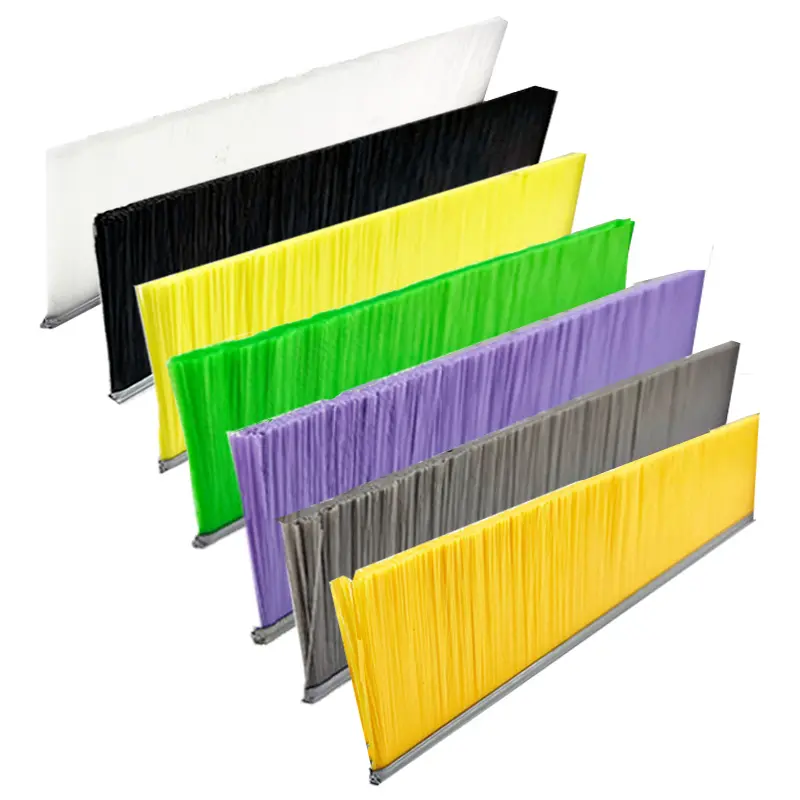 Multi Style Multi Color Strip Brush Customized Nylon PP PBT Wire Brush Dustproof Sealing Cable Management Brush