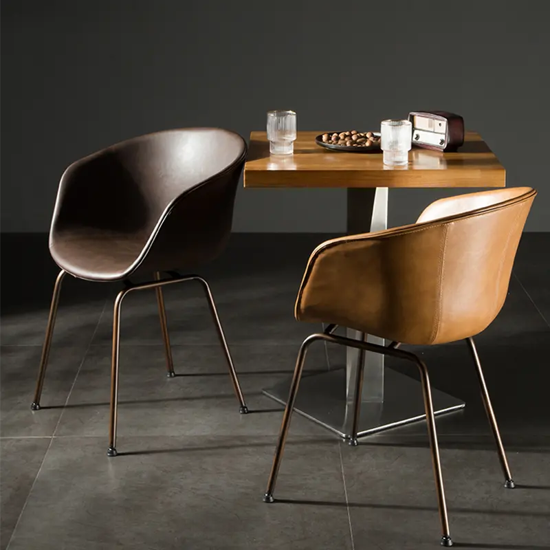 Современный простой стул в промышленном стиле, домашний кожаный обеденный стул, стулья для столовой, набор домашней мебели