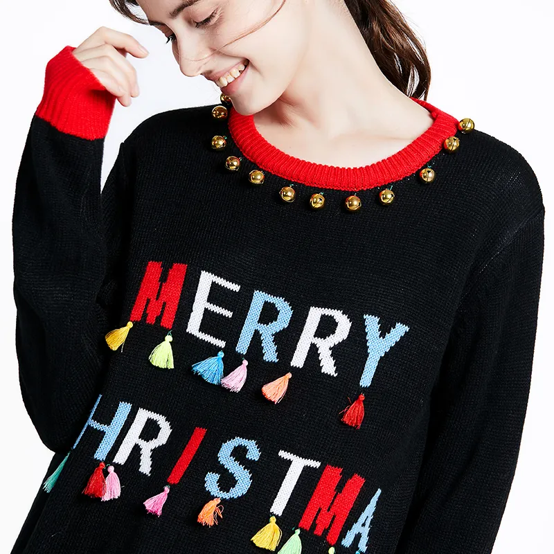 2020 Dongguan Factory Festive Design Custom Made Christmas Ugly Sweater Merry Christmas Jumper