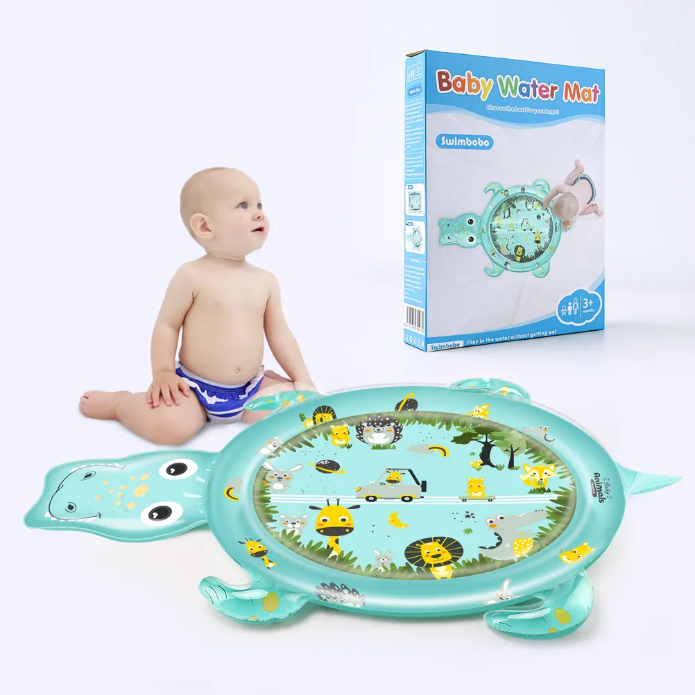 Amazon Supply Tummy Time Baby Water Play Mat Inflatable Infant Baby Mat Fun Activity Play Toys For 0 To 24 Months Toddlers Toy