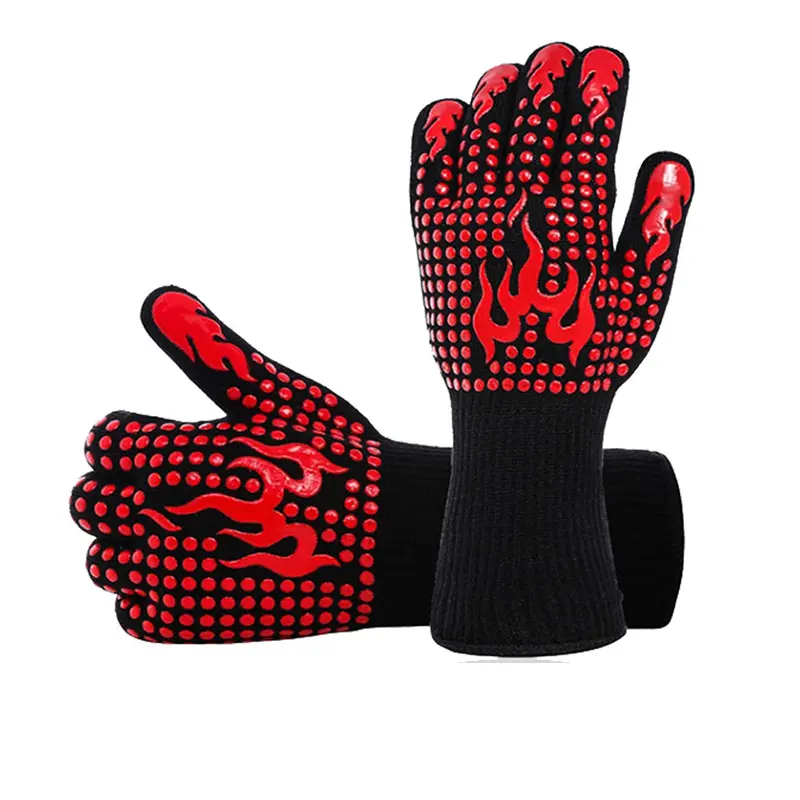 Перчатки для барбекю, 1478F термостойкие перчатки для гриля силиконовые Нескользящие перчатки для печи длинные кухонные перчатки для барбекю, приготовления пищи